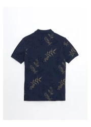 LC Waikiki تي شيرت LCWAIKIKI كلاسيكي بياقة بولو وأكمام قصيرة منقوشة للرجال