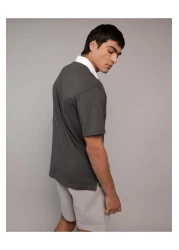 American Eagle قميص بولو AE بياقة متباينة