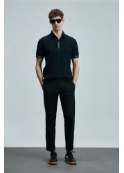 Lufian تي شيرت بولو رجالي من لورد سمارت باللون الأزرق الداكن