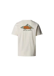 The North Face تي شيرت رجالي كاجوال برسومات خارجية من M Ss NF0A8C1ZQLI1 باللون الأبيض