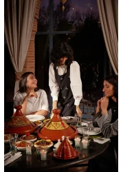  Modest Black Jewelled Embroidery Detailed Square Collar Woven Gilet Dress TCTSS23EB00157