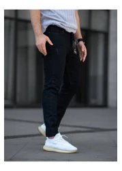 stilistas بنطال جينز Stilista ذو قصة ضيقة وخصر عادي وضيق من الليكرا