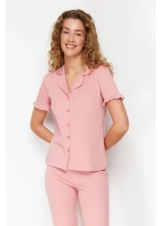  Collection Dried Rose RuFFle Cotton Pajamas Set - THMSS24PT00223