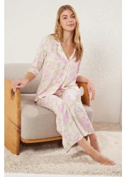  Collection طقم بيجامة منسوجة من الفيسكوز متعدد الألوان THMSS25PT00132