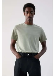 H&M تي شيرت قطني بقصّة عادية