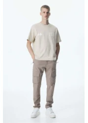 H&M تي شيرت فضفاض مطبوع