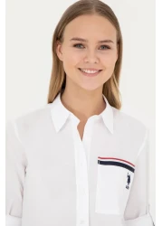 U.S. Polo Assn. White Long Sleeve Women's Shirt -50283571-VR013