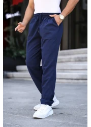 MY VİNTAGE كتان صيفي للرجال - بنطلون مريح