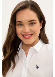 U.S. Polo Assn. قميص أبيض نسائي