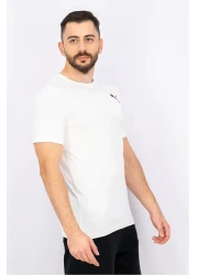 Puma Men Crew Neckline Brand Logo T-shirt, White