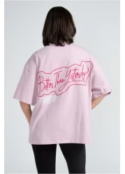 Kyron Women's Low Sleeve Oversize Cotton Printed T-Shirt - Different Color Options