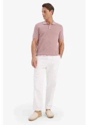 Defacto تي شيرت تريكو بأكمام قصيرة وياقة بولو من القطن بنسبة 100% E5866ax25sp