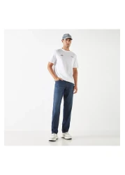 Lee Cooper تي شيرت مطبوع برقبة دائرية وأكمام قصيرة