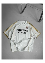 SENTİNEL WEAR Madrid Gold Embroidered Premium Oversize T-Shirt