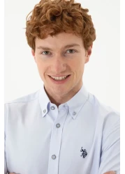 U.S. Polo Assn. قميص رجالي باللون الأزرق الفاتح بأكمام طويلة 50288653 -VR003