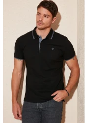 Buratti تي شيرت قطني بقصة ضيقة ومفصل بأزرار وياقة بولو مكون من 4 قطع تي شيرت رجالي 5902118 S4