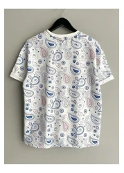 Black Sokak تيشيرت رجالي من Blacksokak باللون الأزرق والأبيض من مانشستر سيتي مقاس كبير برقبة دائرية