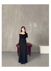 dshee woman فستان بياقة مادونا