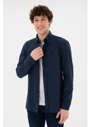 U.S. Polo Assn. Men's Navy Blue Long Sleeve Basic Shirt 50296757 -Vr033