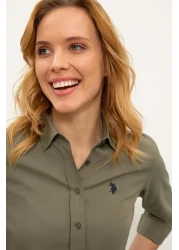 U.S. Polo Assn. Green Shirt Long Sleeve Basic