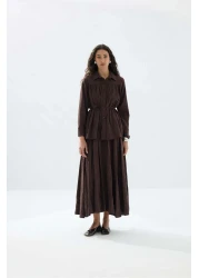 Tailors Room بدلة قميص كراشلي - قهوة مر