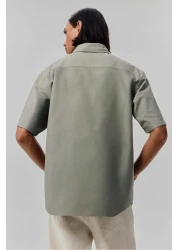 H&M Regular Fit Short-sleeved Oxford shirt