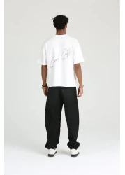 The Champ Clothing تي شيرت رجالي مريح بطبعة Caeed Smithy مقاس كبير مكون من خيطين