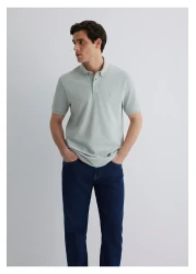 Mavi تي شيرت بولو أخضر بقصة ضيقة / مقاس نحيف 063247-70148