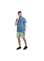 Giordano Men's Performance Slim Fit Lion Embroidery Solid Polo