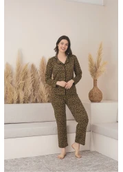 Sude HOMEWEAR طقم بيجامة قميص نسائي بأكمام طويلة