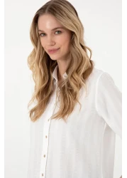 U.S. Polo Assn. Women's White Long Sleeve Shirt 50299631 -Vr013