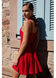  Collection Red Lined Stationery Pirate Short Evening Dress Graduation Dress Tprss23El00251