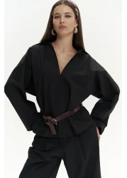 Mai Blenham Black Shirt Pants Set