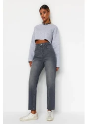  Collection Gray High Waist Mom Jeans TWOAW24JE00076