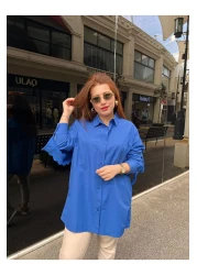 Qaju قميص سكالوب ساكس للسيدات