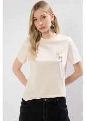  Collection 100% Cotton Embroidered - Regular Fit T-Shirt Twoss24Ts00160