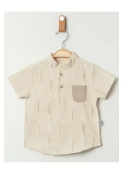 Chicsy Baby طقم قميص مخطط وخصر قابل للتعديل بأكمام قصيرة للأطفال والرضع