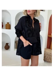 Lavanta Tekstil Embroidered Shirt