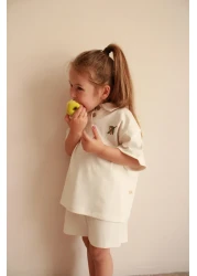 Oh La La Koala For Little Ones Olive Embroidered Polo Neck Shorts Set