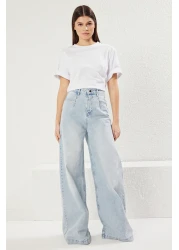  Collection Light Blue High Waist Extra Wide Leg Twoss25Je00160