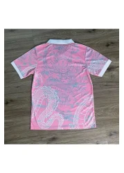 Toum Pink Kitty Madrid Dragon Jersey Black Button Collar Jersey