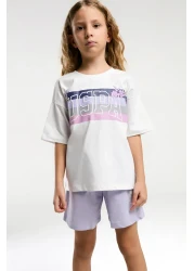 U.S. Polo Assn. بدلة برمودا للفتيات مرخصة من U.S. Polo Assn