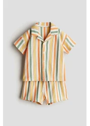 H&M 2-piece terry resort shirt and shorts set