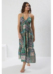  Collection Ethnic Pattern Woven 100% Cotton Beach Dress Tbess25El00110