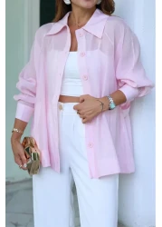 Suzi Buttoned Chiffon Design Shirt 5002