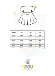 Magu فستان قطني مبطن بنمط إكرو للفتيات