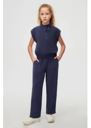 HAUSEkids بدلة ميامي بريميوم للفتيات من عمر 10 إلى 16 عامًا - أزرق داكن