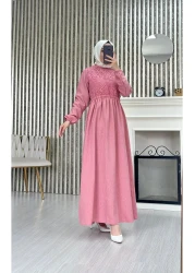 Moda Krash Linen Summer Dress - Lace Detail