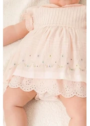 Baby Animals فستان زفاف لحفلات أعياد الميلاد للفتيات الصغيرات بأكمام قصيرة مبطن بالدانتيل