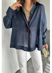 Suzi Buttoned Chiffon Design Shirt 5002